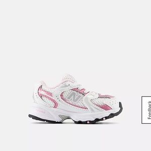 New Balance Kids' Sneakers in White and Pink